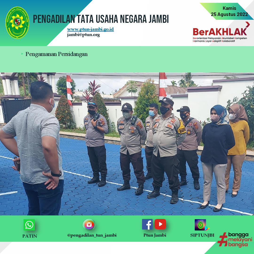 Pengamanan Sidang Oleh Aparat Kepolisian
