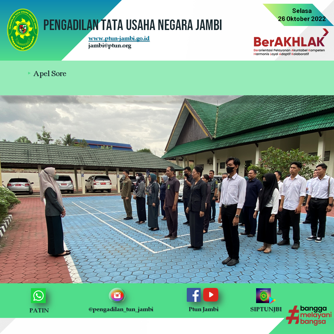 Apel Sore PTUN Jambi 25 Oktober 2022