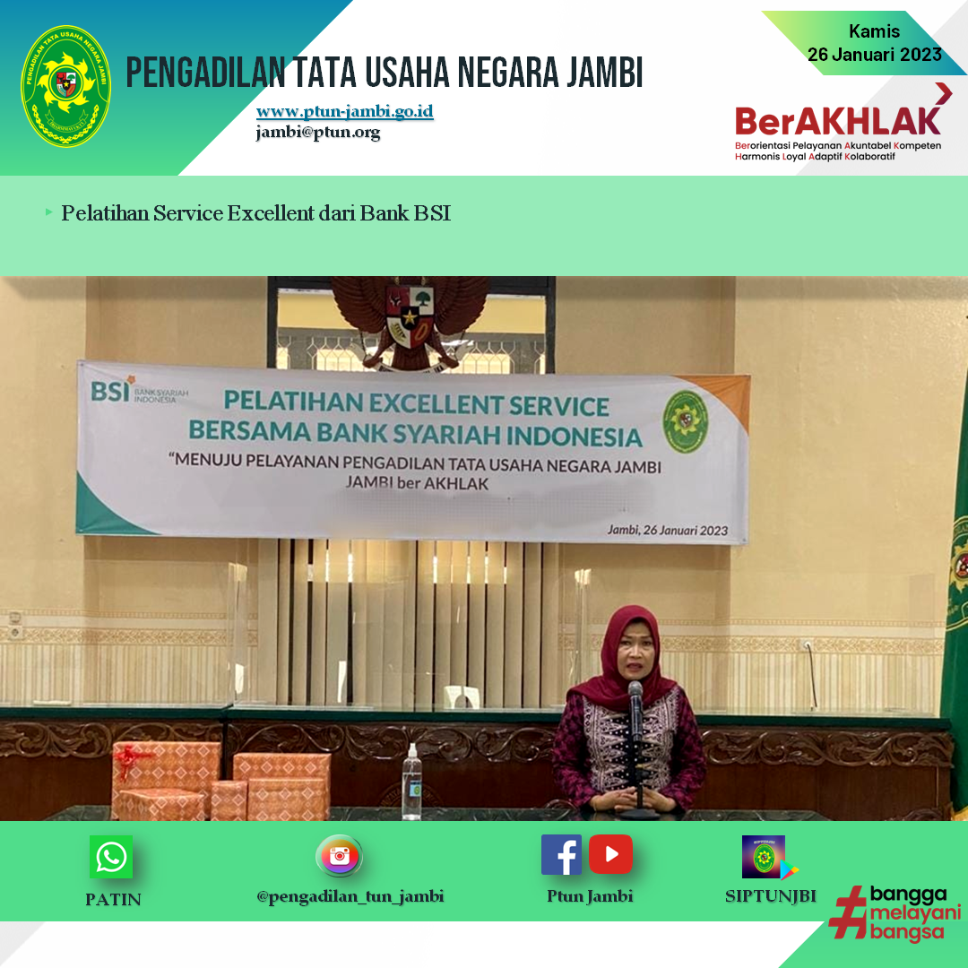 Pelatihan Excellent Service Bersama BSI
