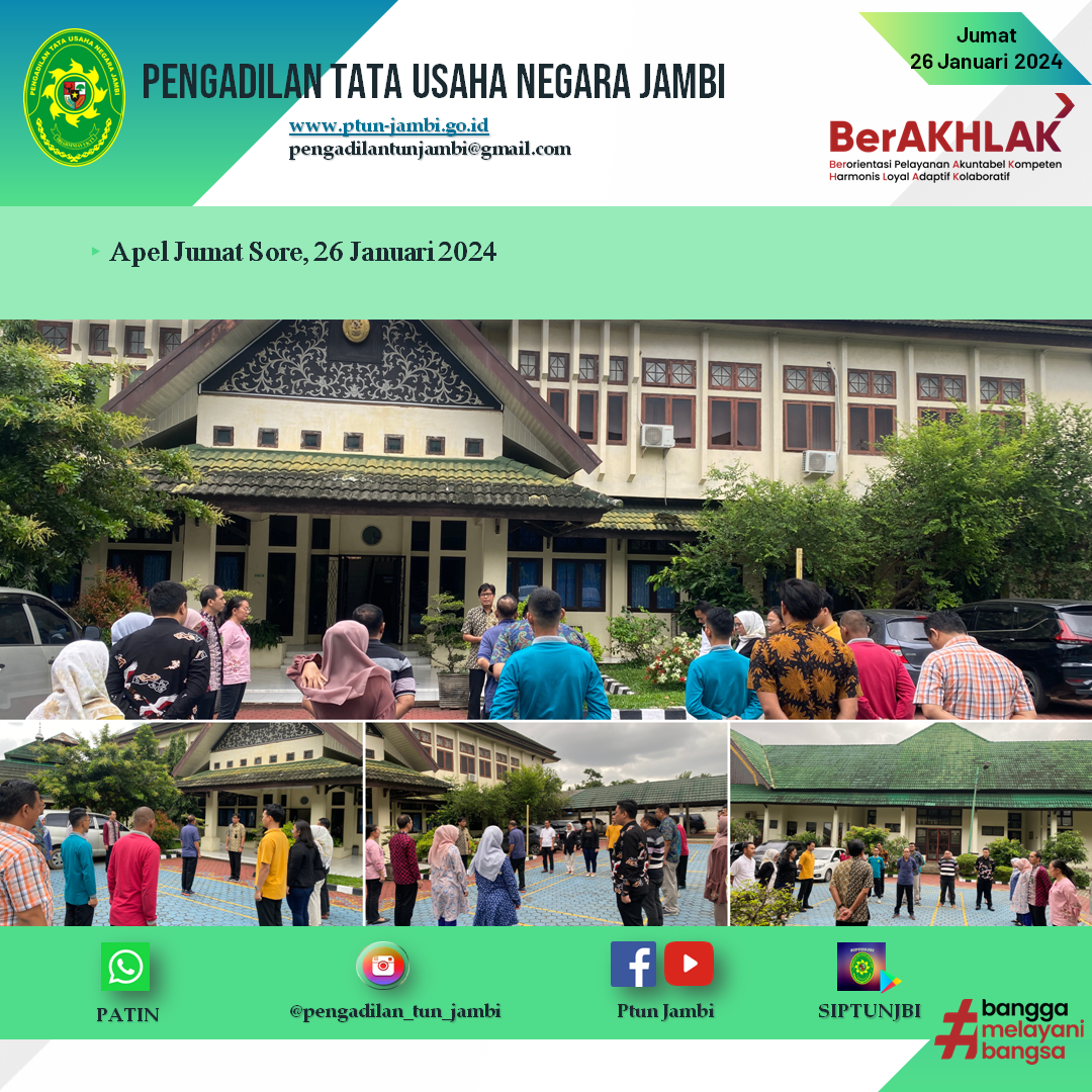 Apel Sore PTUN Jambi 26 Januari 2024