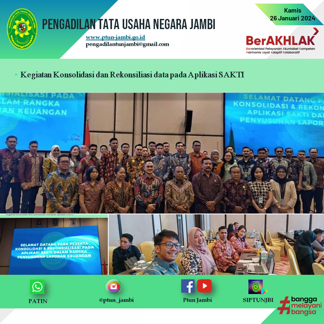 Kegiatan Konsolidasi dan Rekonsiliasi data pada Aplikasi SAKTI