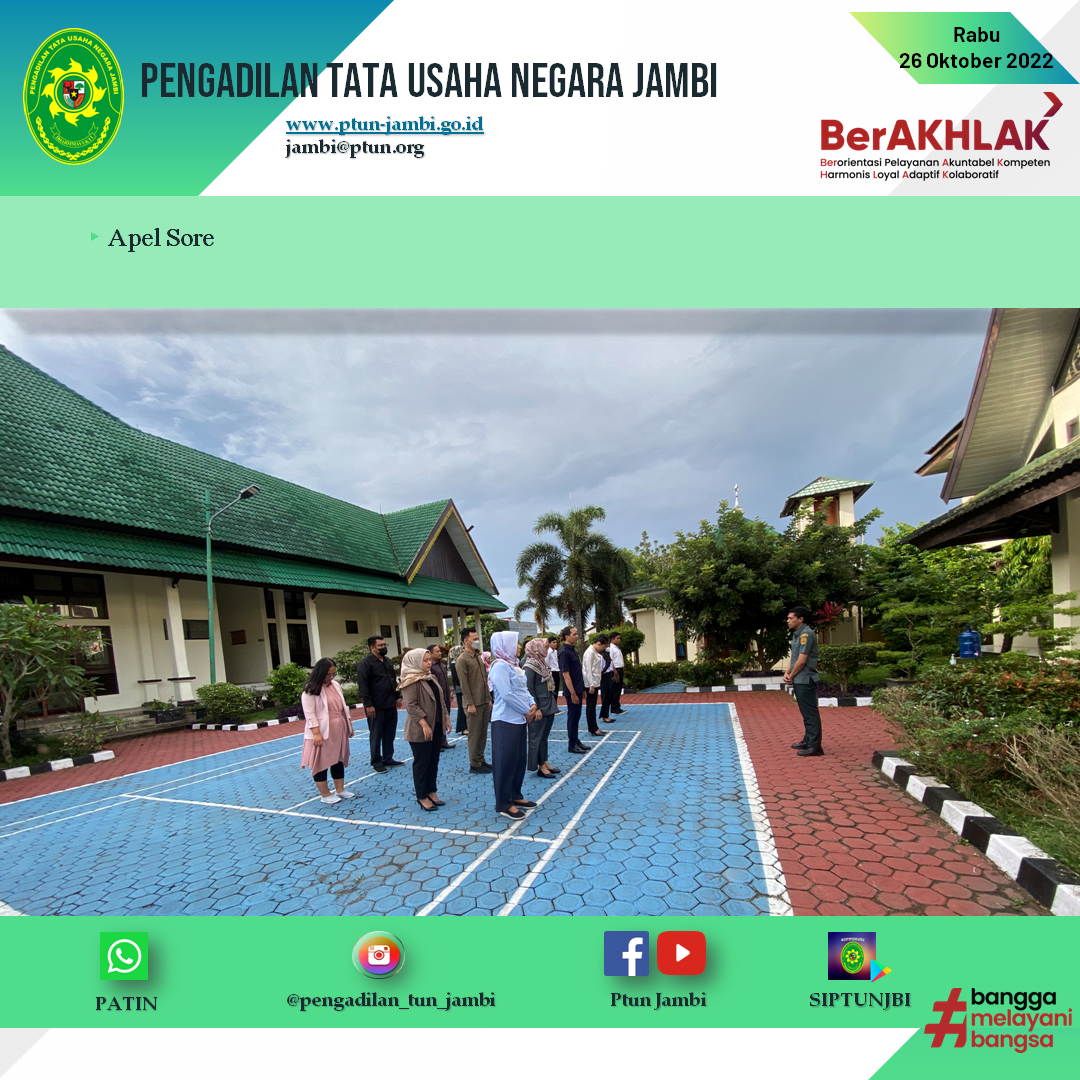 Apel Sore PTUN Jambi 26 Oktober 2022