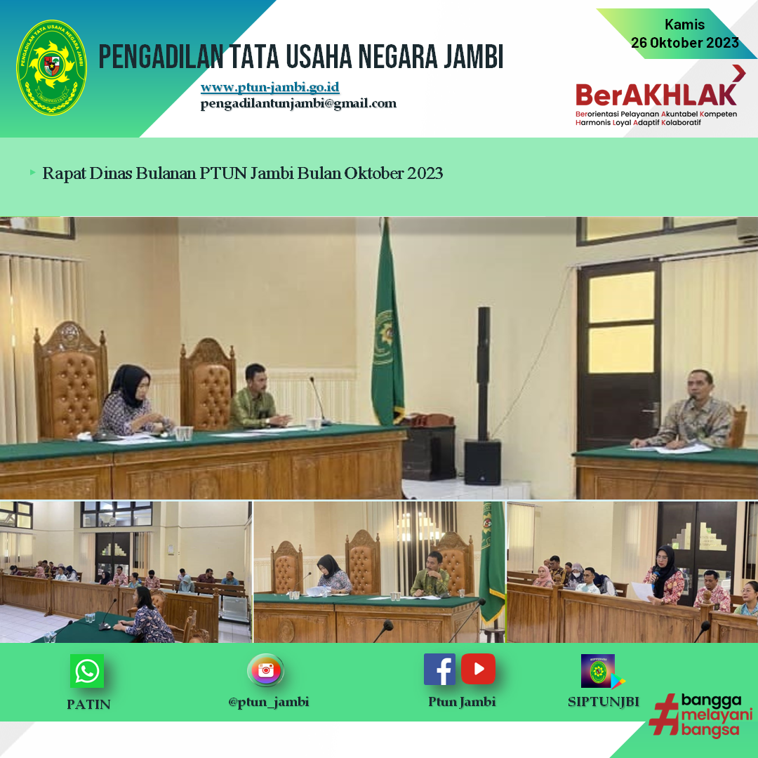Rapat Dinas Bulan Oktober 2023