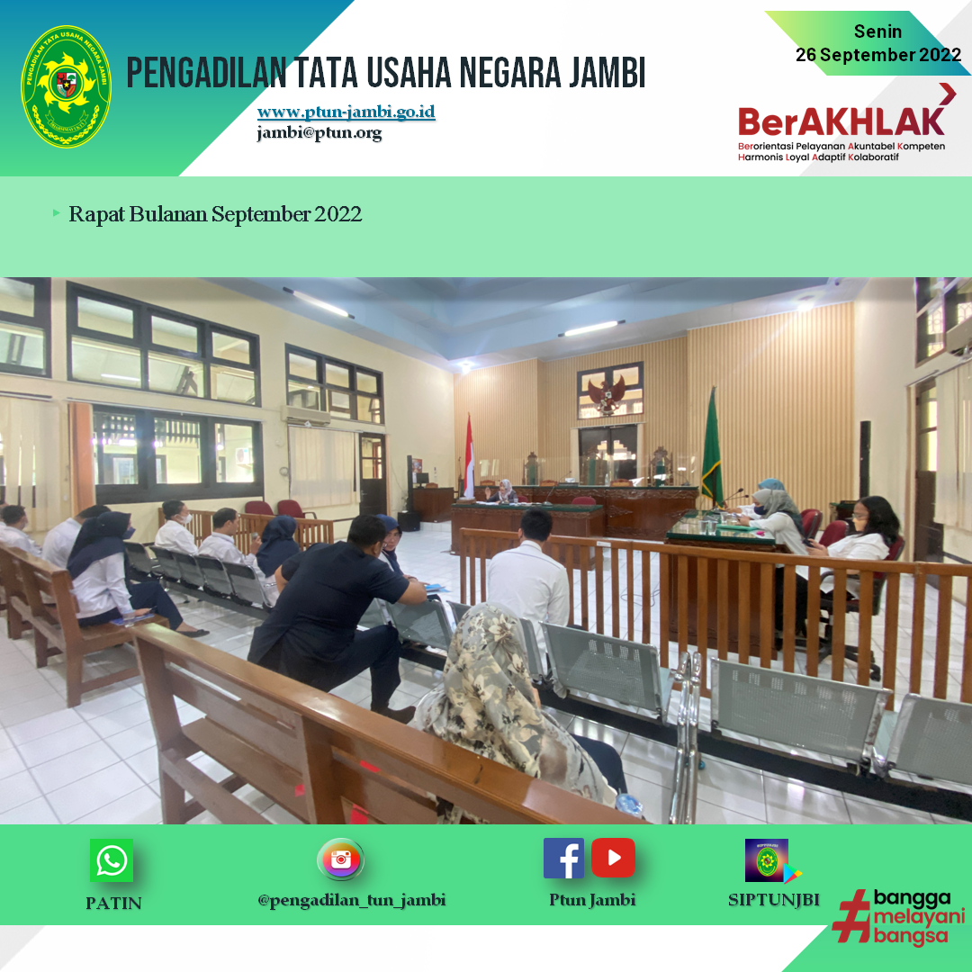 Rapat Bulanan September Tahun 2022