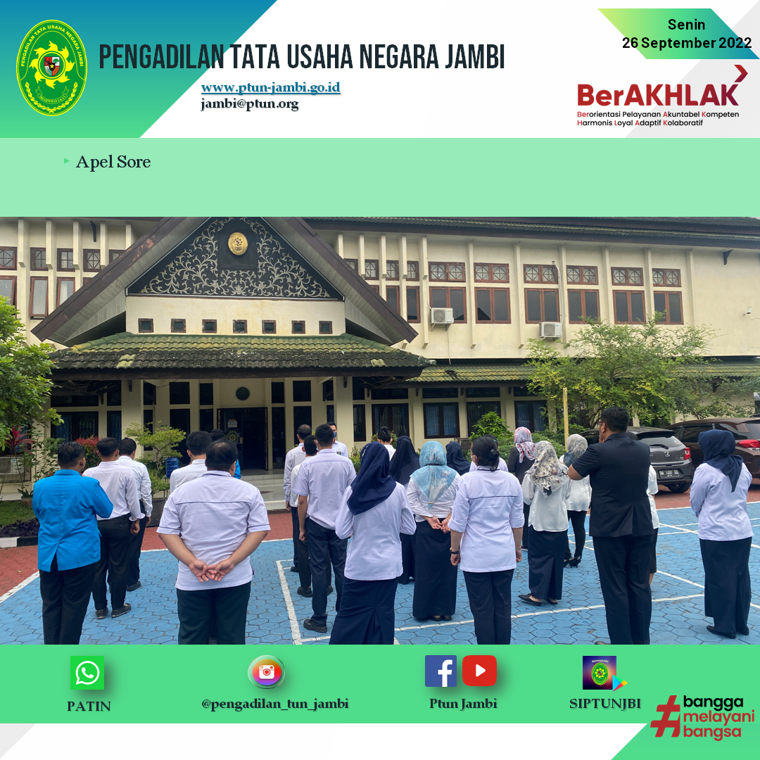 Apel Sore PTUN Jambi 26 September 2022