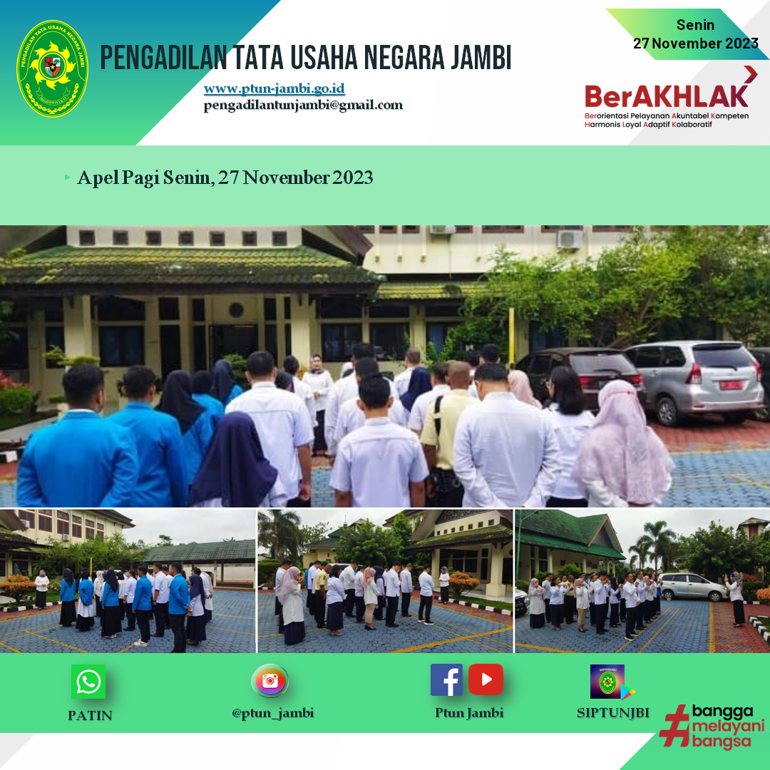 Apel Pagi PTUN Jambi 27 November 2023