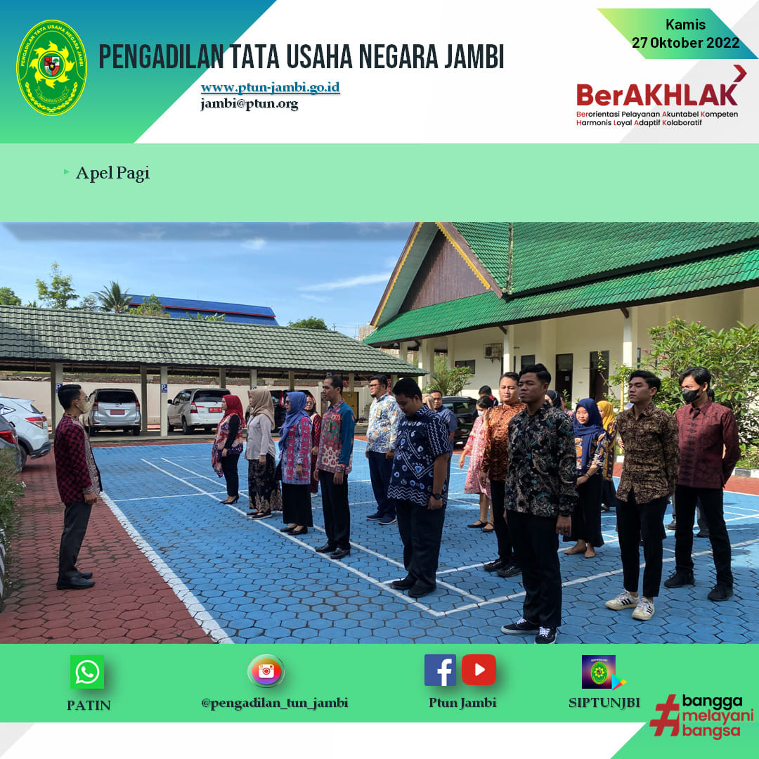 Apel Sore PTUN Jambi 27 Oktober 2022
