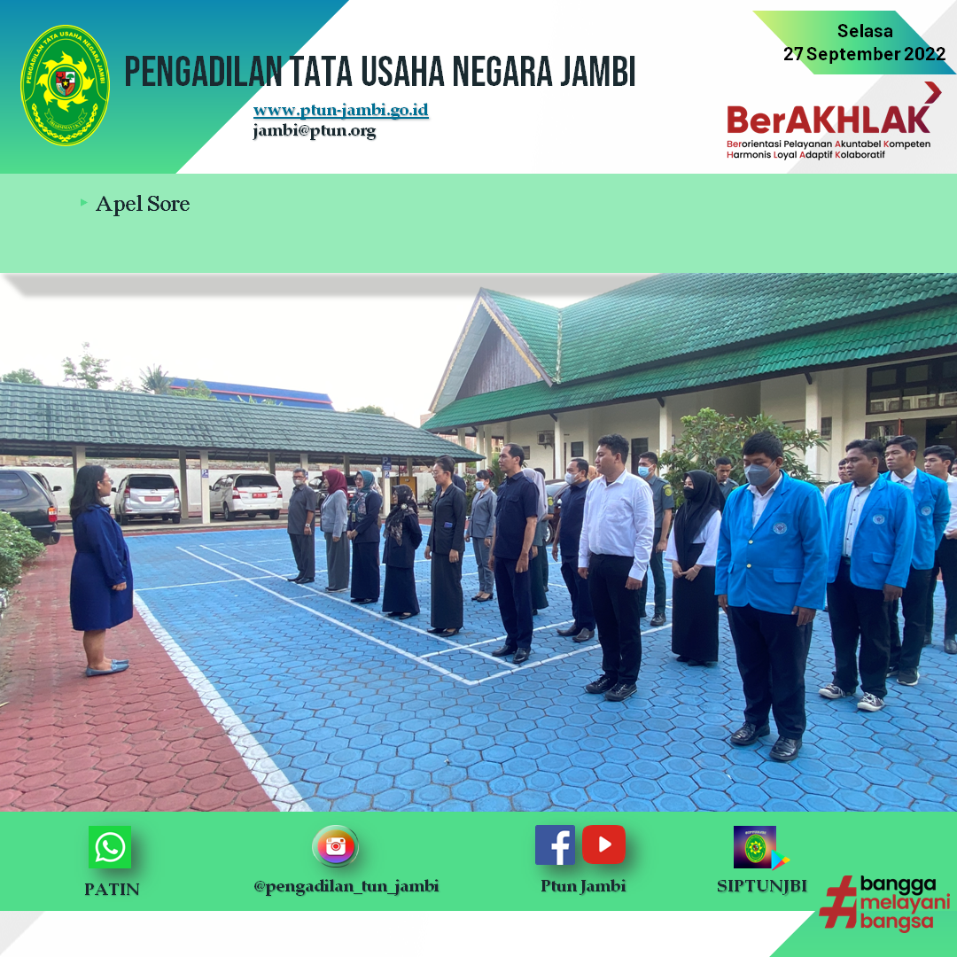 Apel Sore PTUN Jambi 27 September 2022