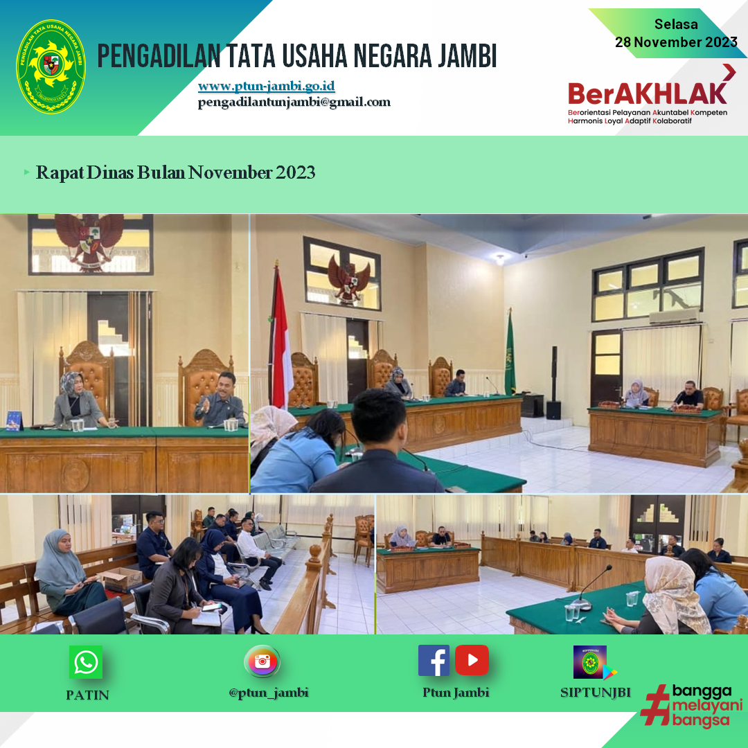 Rapat Dinas Bulan November 2023
