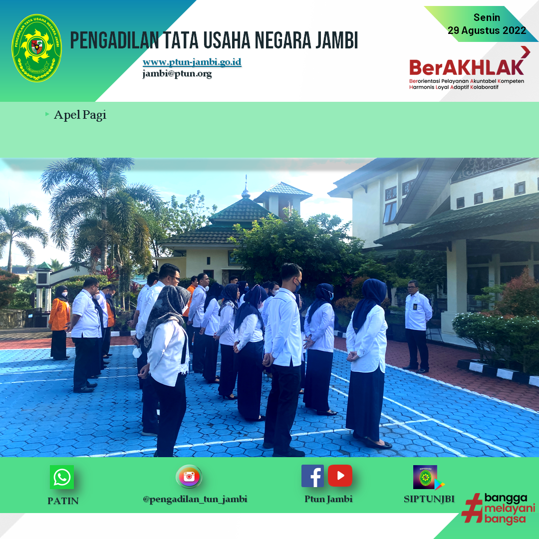 Apel Pagi PTUN Jambi 29 Agustus 2022