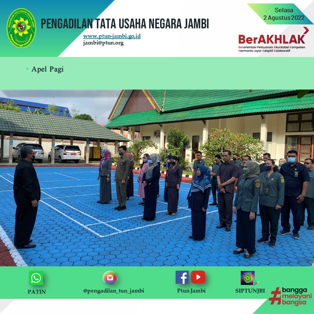 Apel Pagi PTUN Jambi 2 Agustus 2022