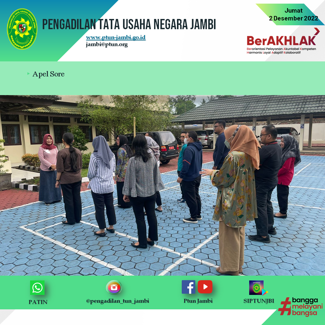Apel Sore PTUN Jambi 2 Desember 2022