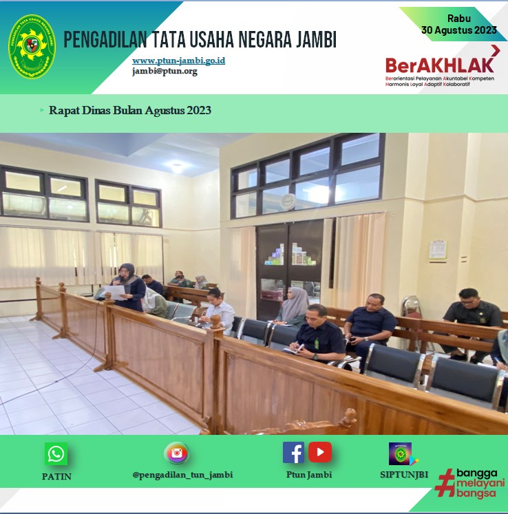 Rapat Bulanan Agustus 2023