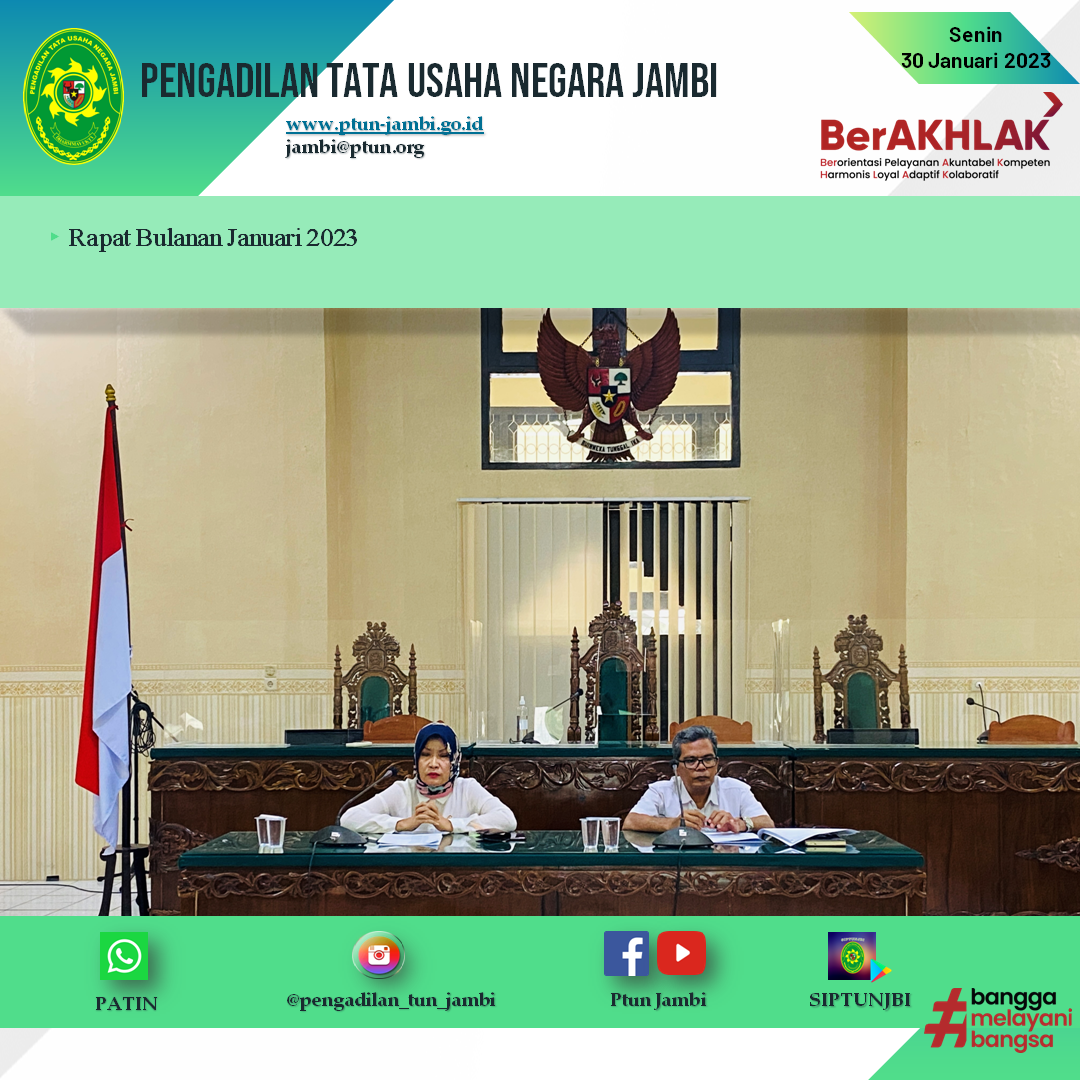 Rapat Bulanan Januari 2023 PTUN Jambi