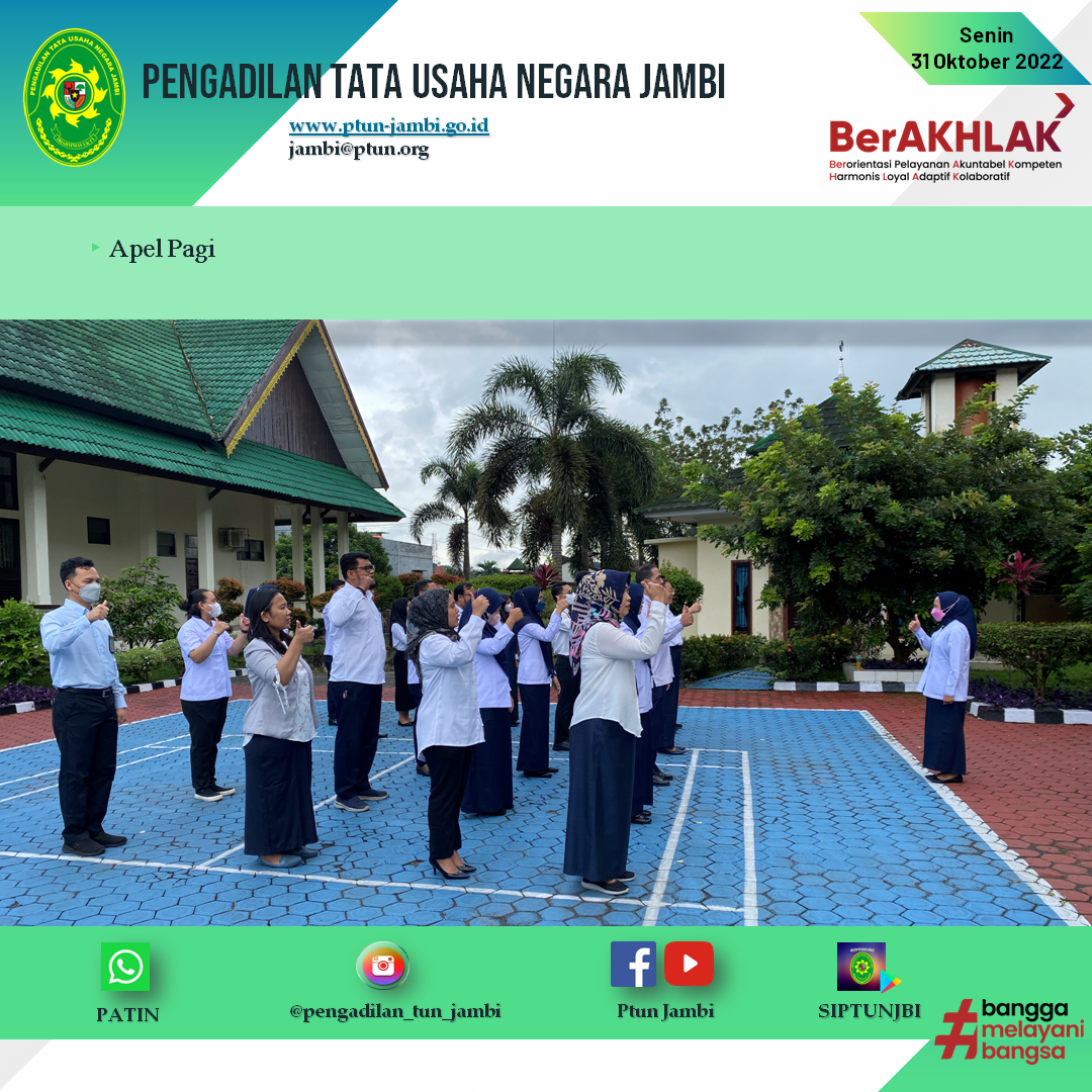 Apel Pagi PTUN Jambi 31 Oktober 2022