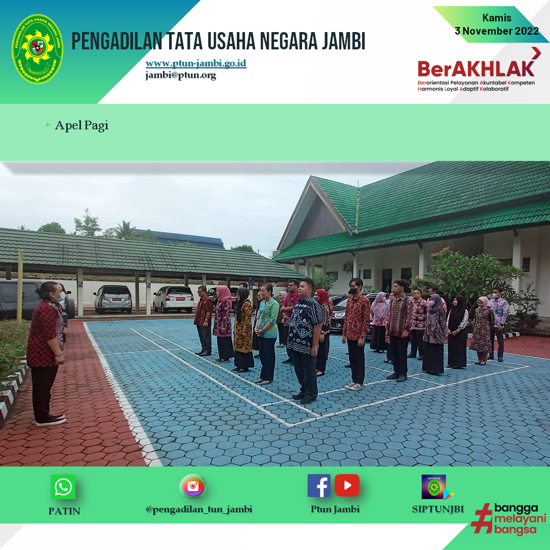 Apel Pagi PTUN Jambi 3 November 2022