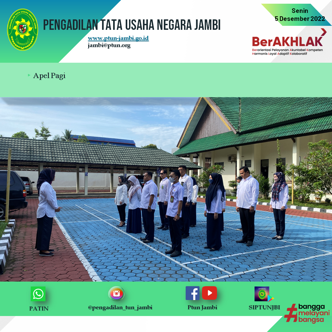 Apel Pagi PTUN Jambi 5 Desember 2022