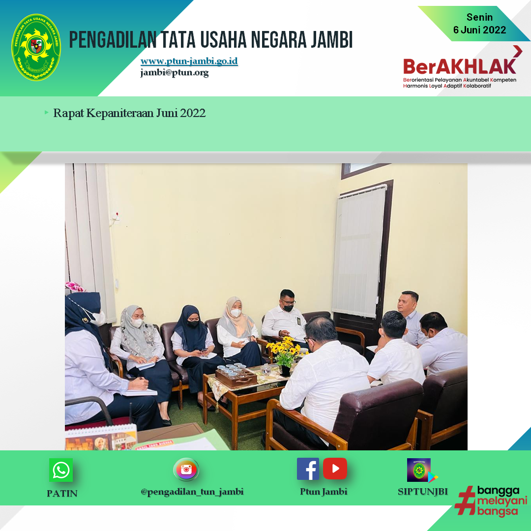 Rapat Kepaniteraan Juni 2022