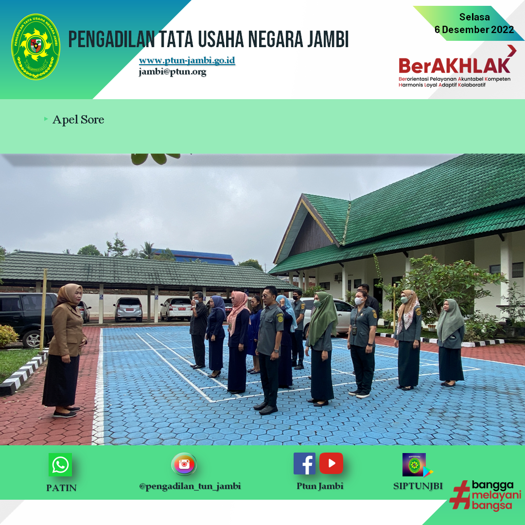Apel Sore PTUN Jambi 6 Desember 2022