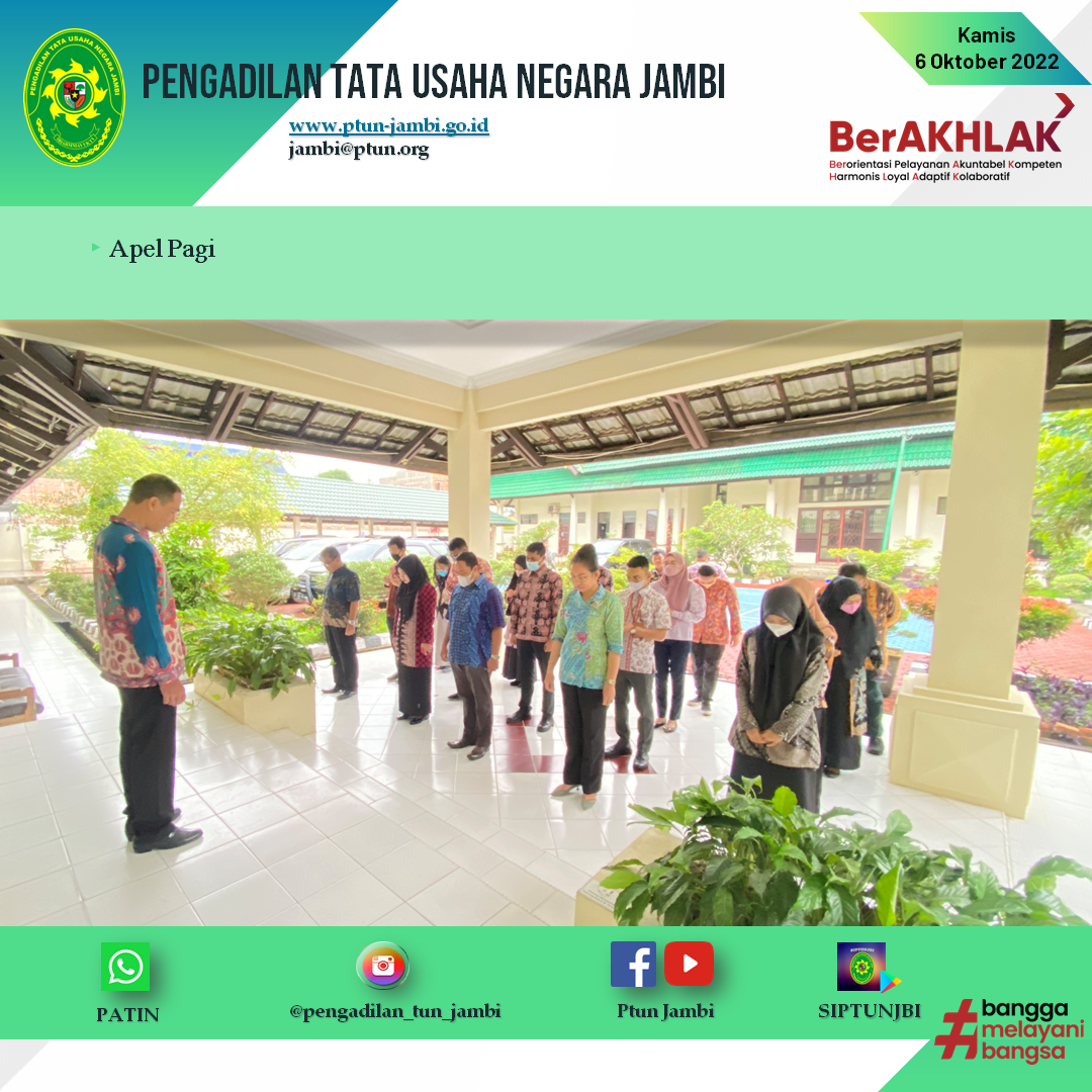 Apel Pagi PTUN Jambi 6 Oktober 2022