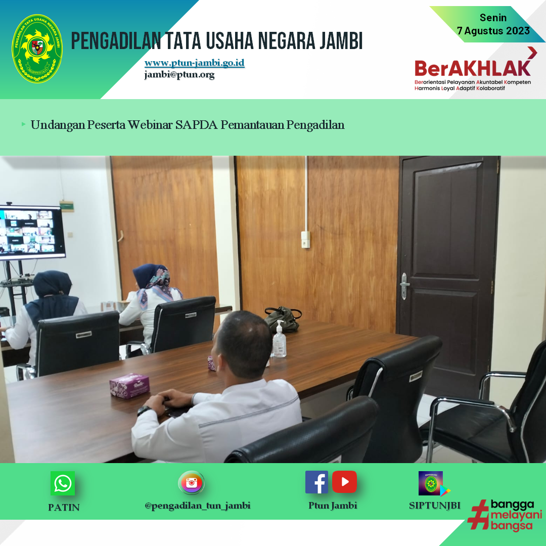 Undangan Peserta Webinar SAPDA Pemantauan Pengadilan