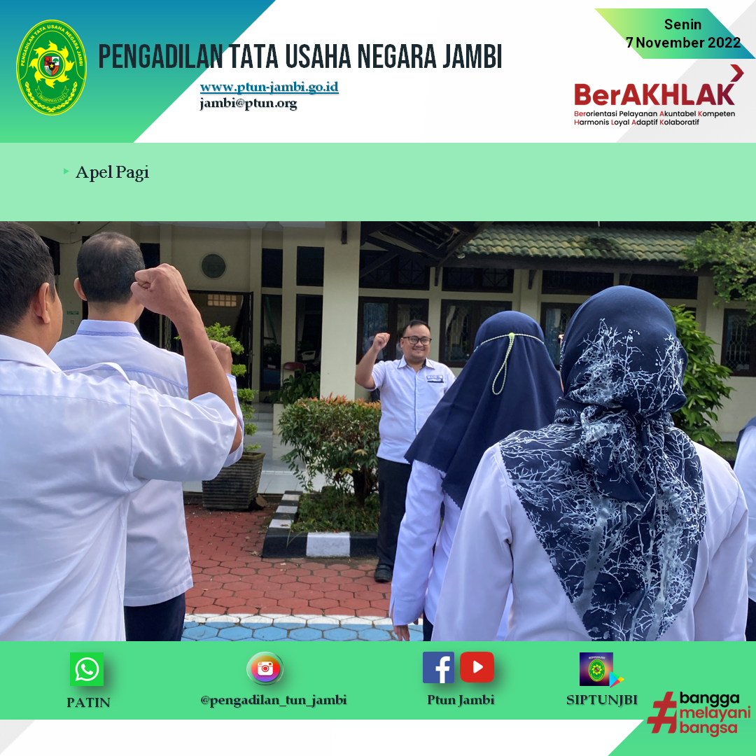 Apel Pagi PTUN Jambi 7 November 2022