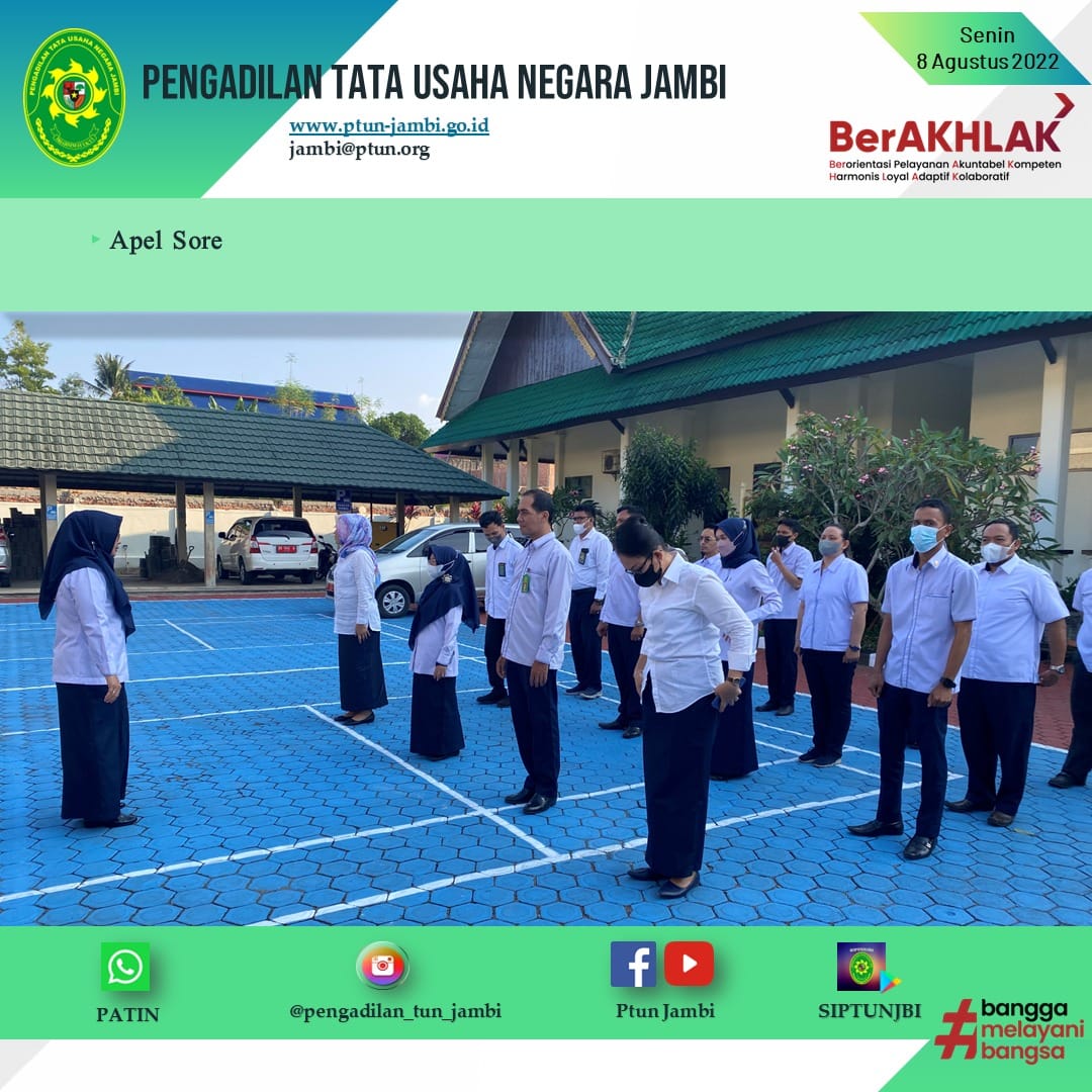 Apel Sore PTUN Jambi 8 Agustus 2022