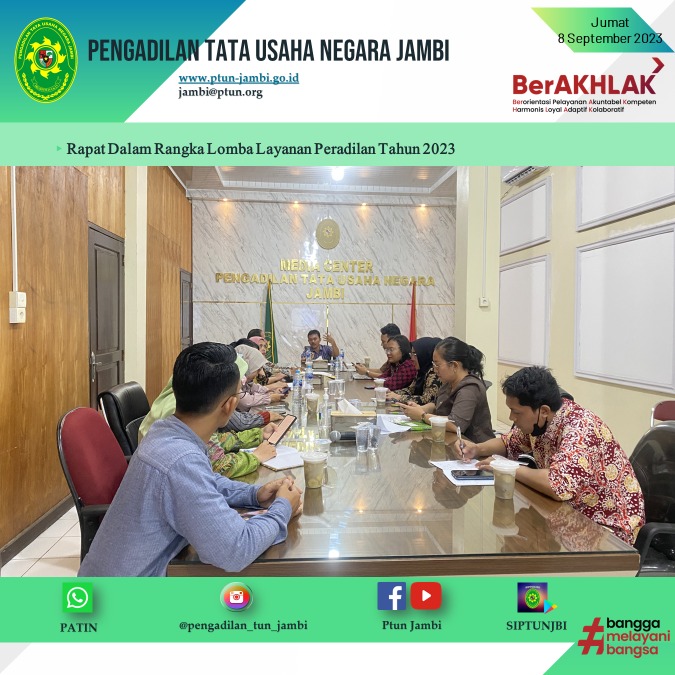 Rapat Dalam Rangka Lomba Peningkatan Pelayanan Peradilan
