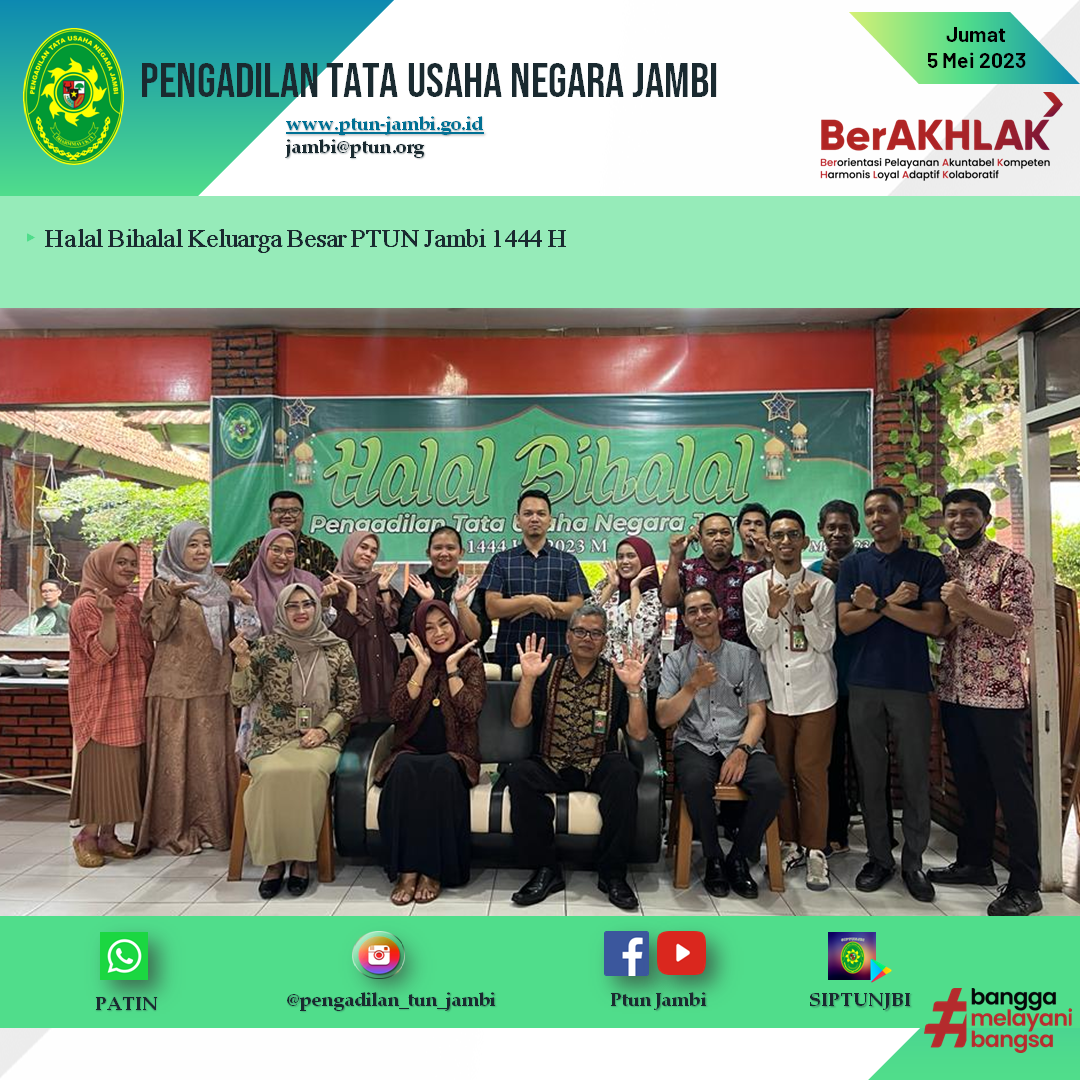 Halal Bihalal Keluarga Besar PTUN Jambi 1444 H
