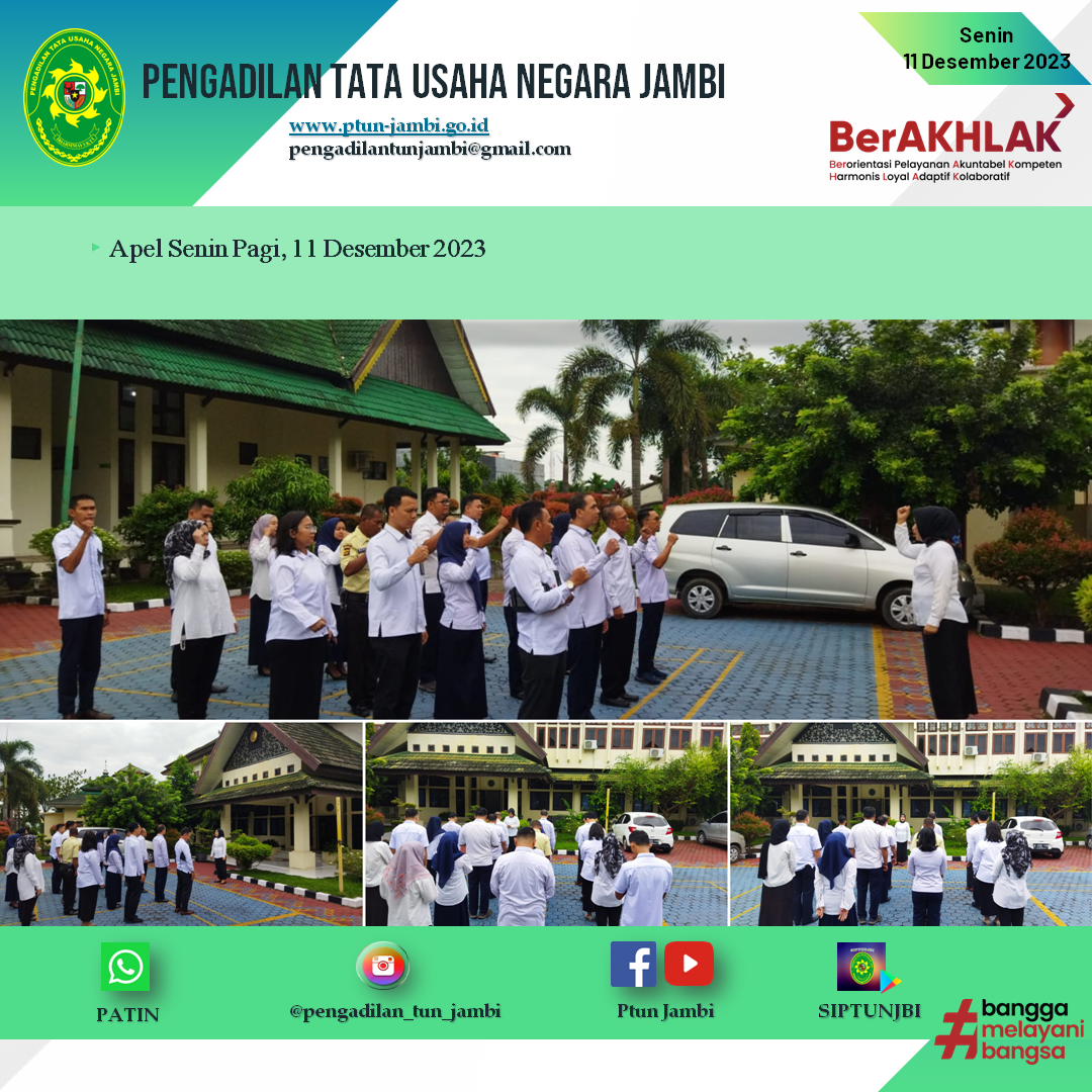 Apel Pagi PTUN Jambi 11 Desember 2023